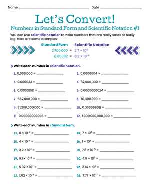exponents and scientific notation worksheet