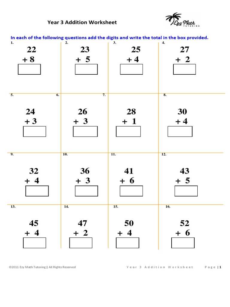 ezy math tutoring worksheets