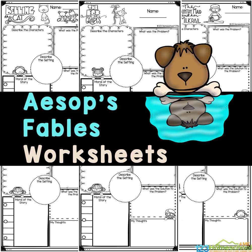 fable comprehension worksheets