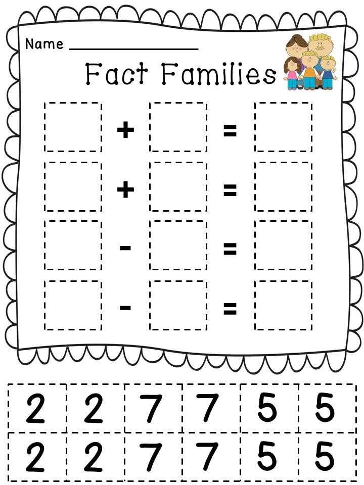 fact family worksheets grade 1