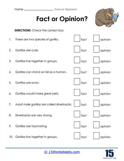 fact opinion belief worksheet