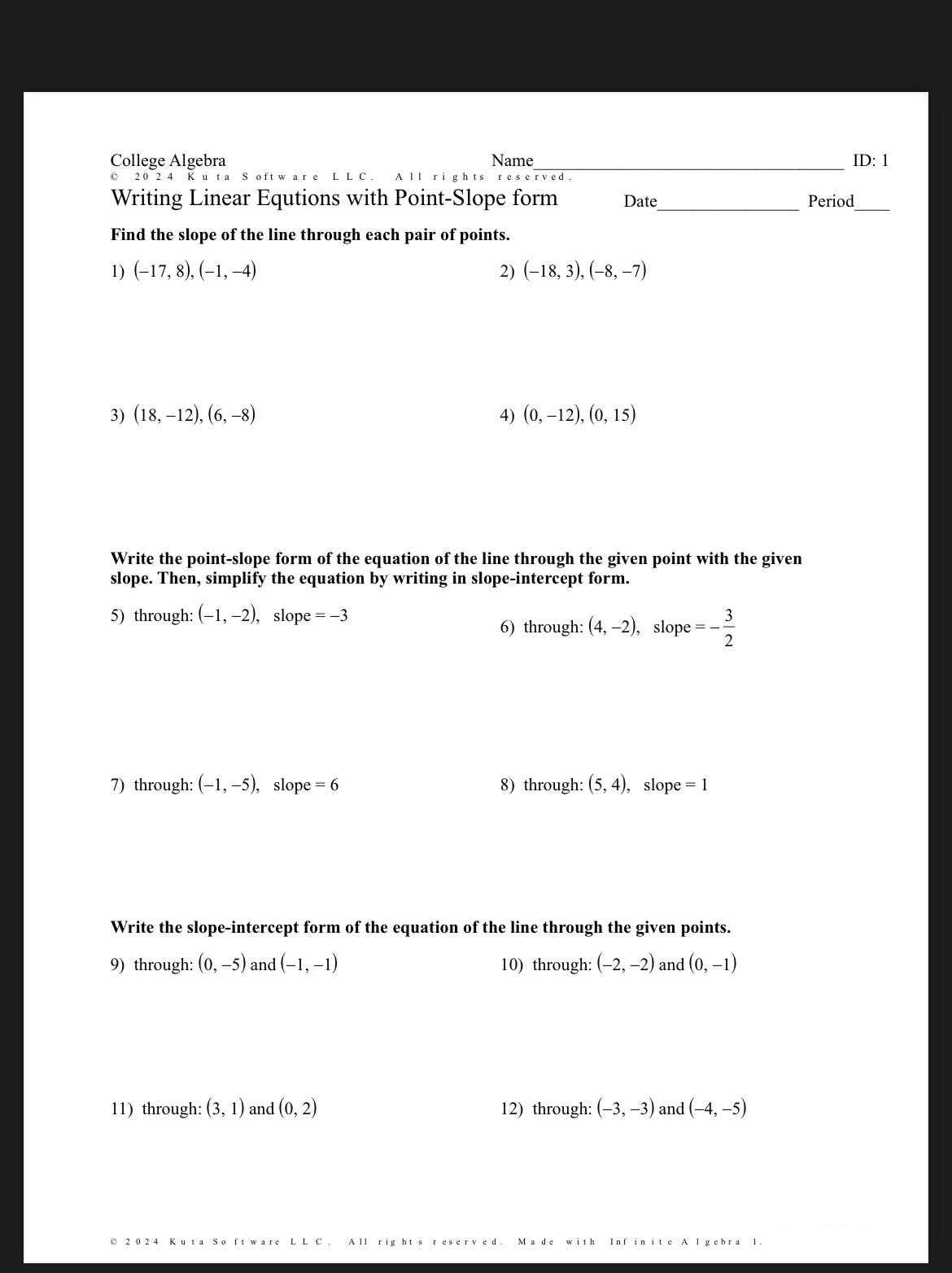 factorials worksheet kuta