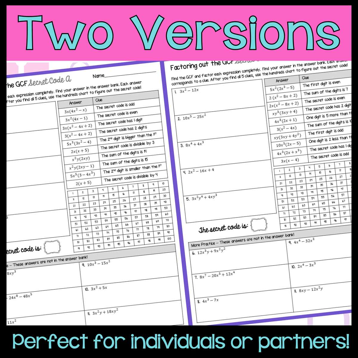 factoring out a gcf worksheet factoring out a gcf worksheet