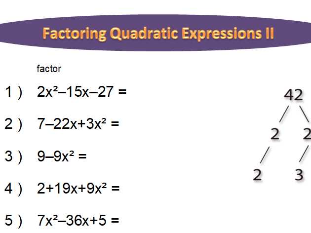 factoring trinomials without leading coefficient worksheet