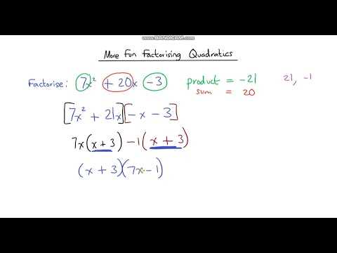 factorising quadratics with coefficients worksheet