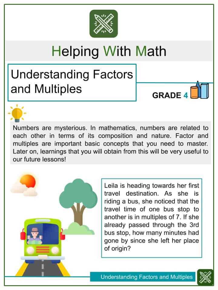 factors 4th grade worksheet