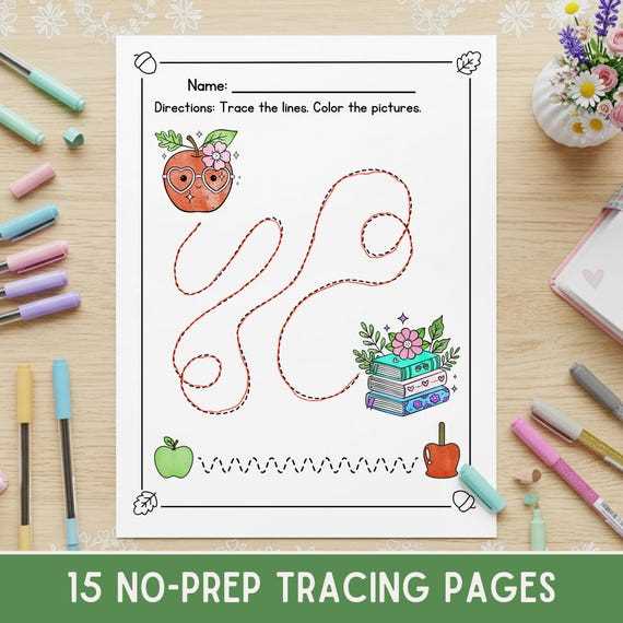 fall line tracing worksheets