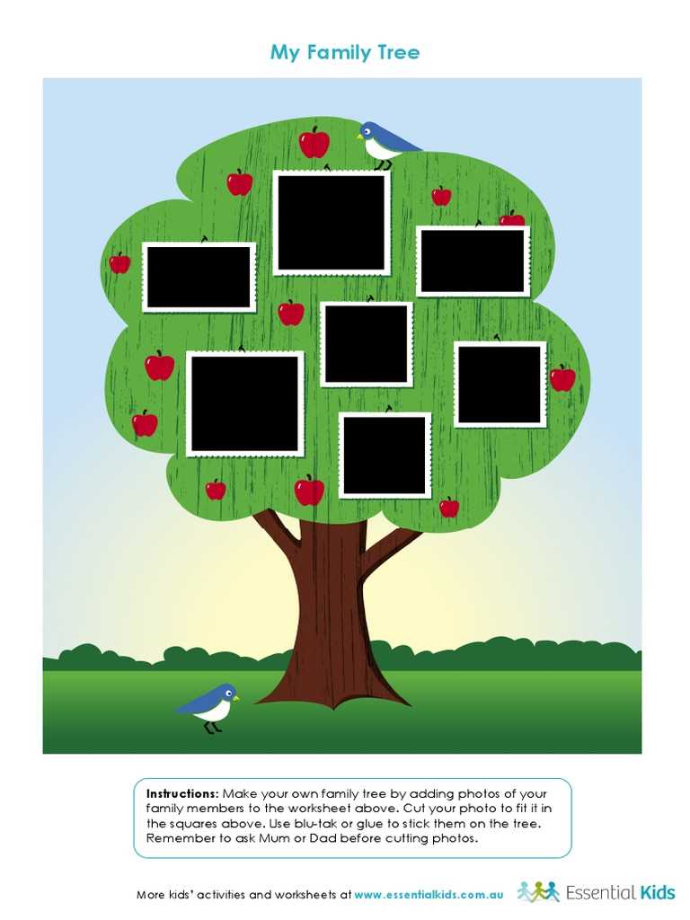 family tree worksheet kindergarten