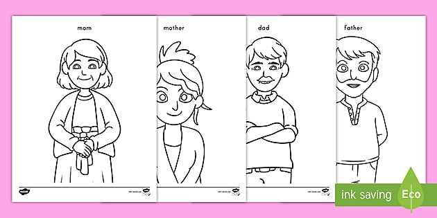 family worksheet coloring