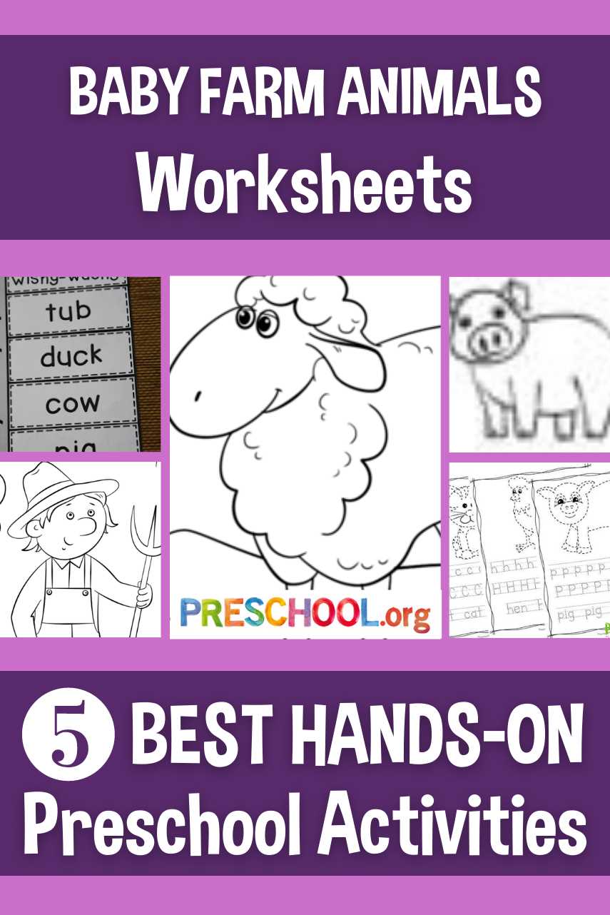 farm animals worksheets preschool