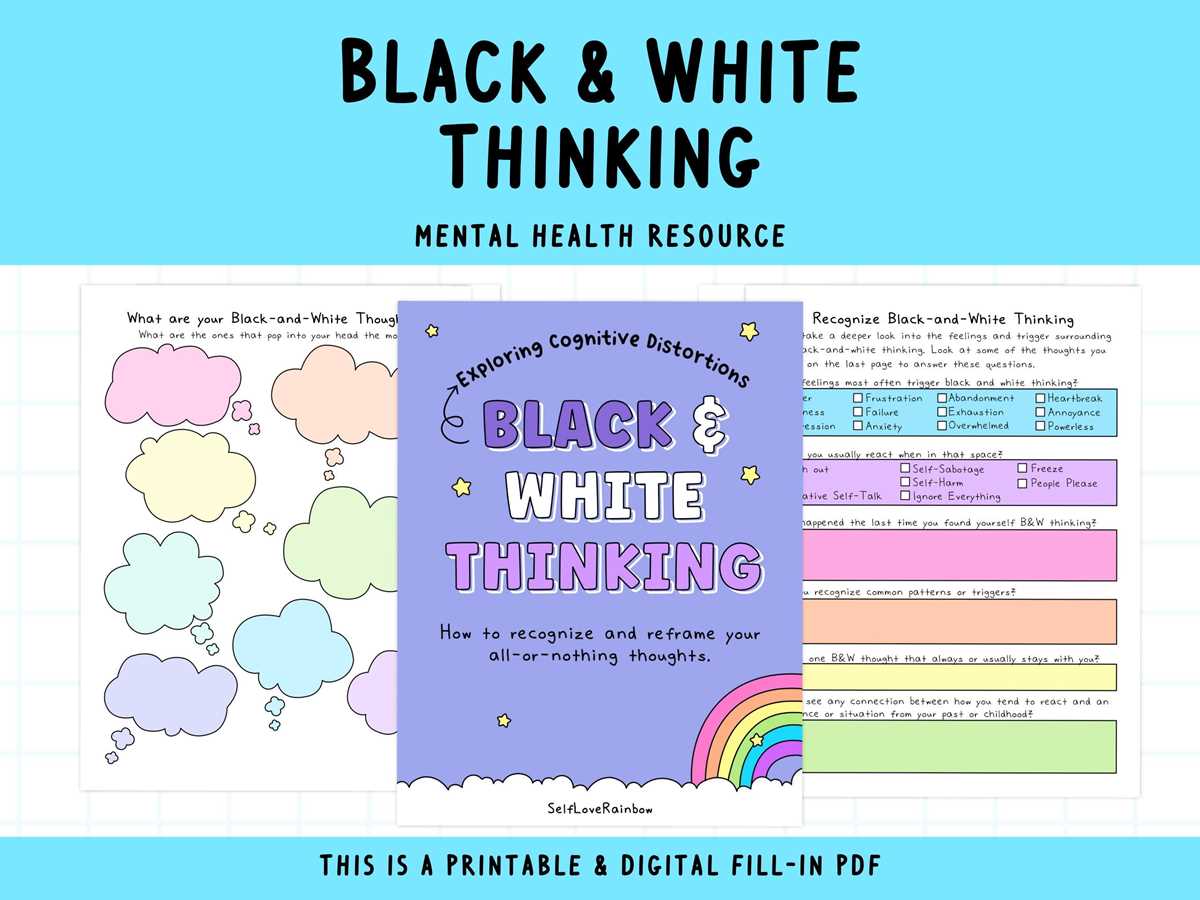 faulty thinking patterns worksheet