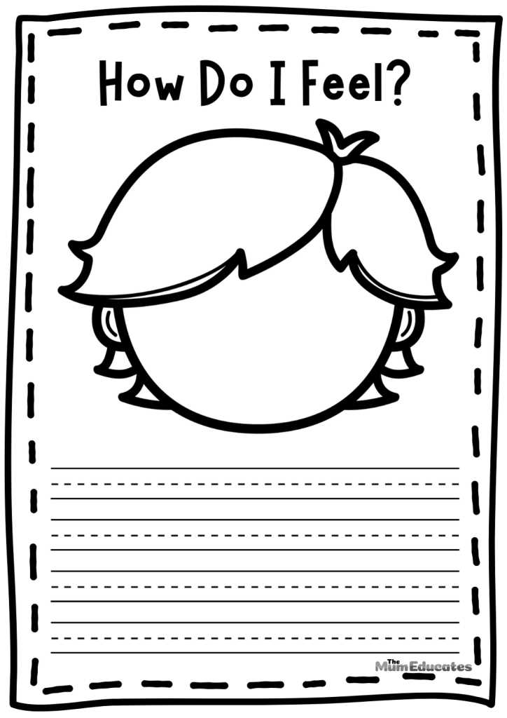feelings worksheet for kindergarten