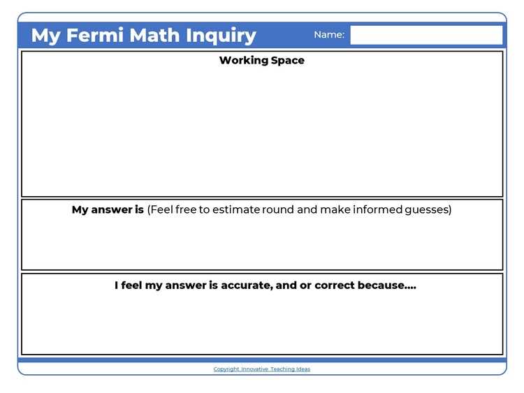 fermi questions worksheet