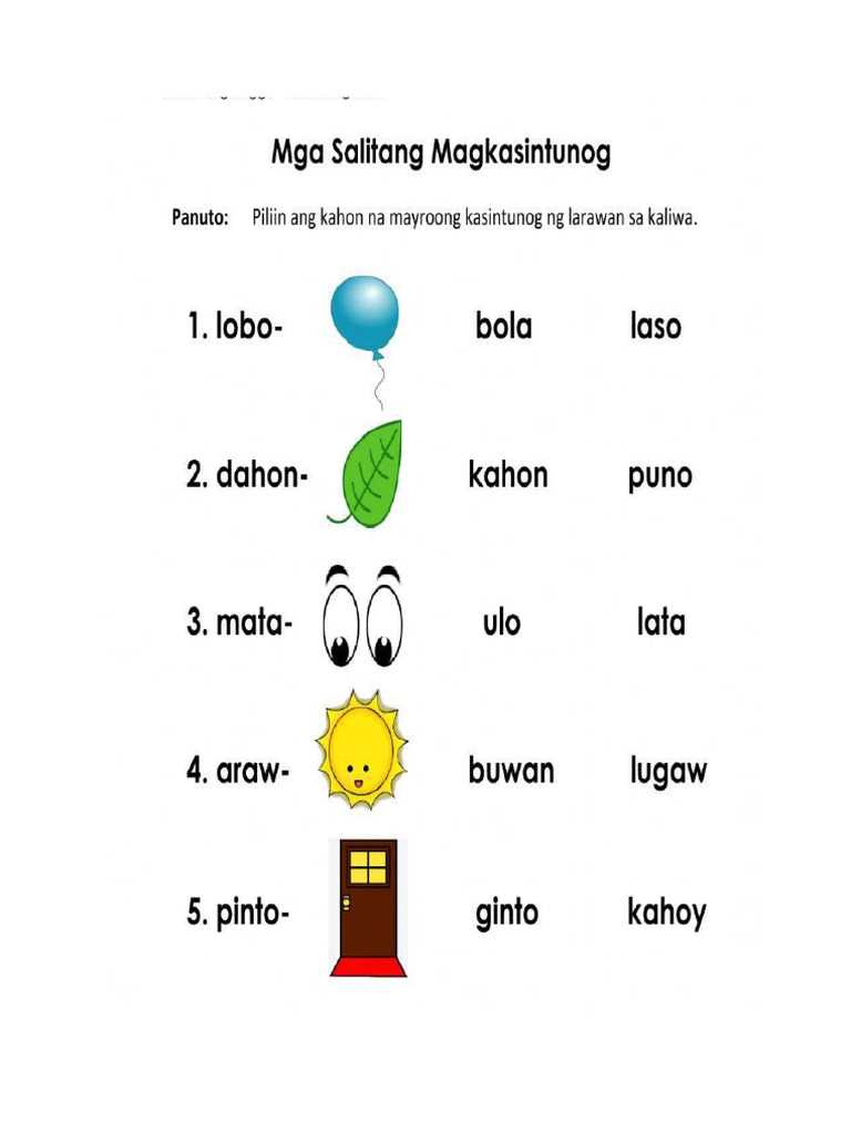 filipino preschool worksheets