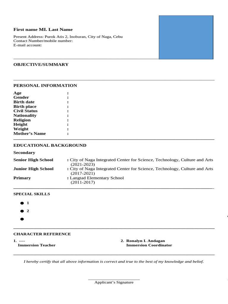 fill in blank printable resume worksheet