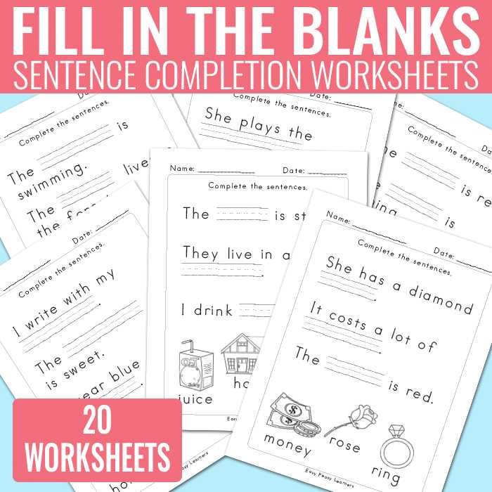 fill in blank worksheets
