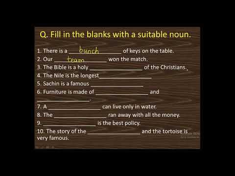 fill in the blank noun worksheets