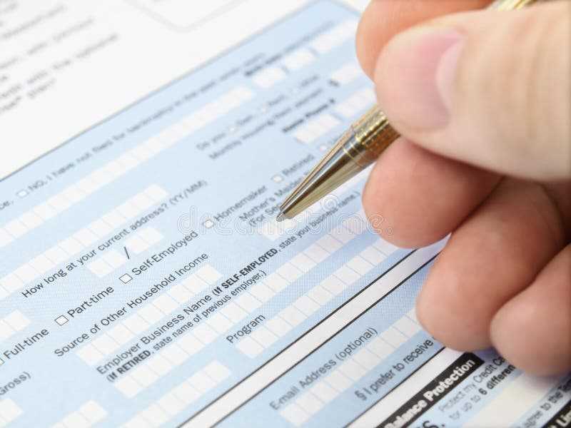 filling out an application worksheet