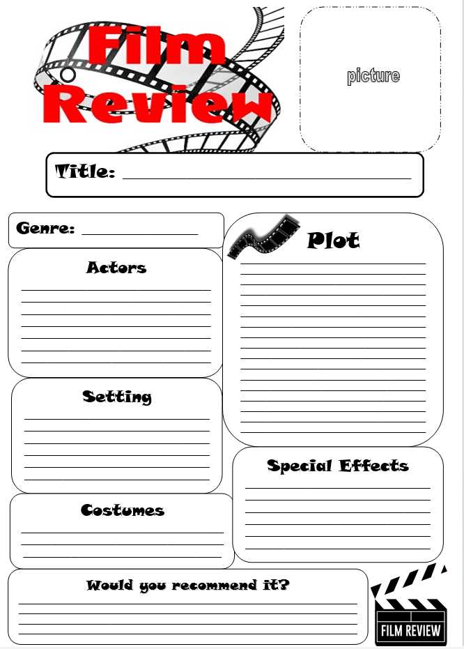 film notes worksheet
