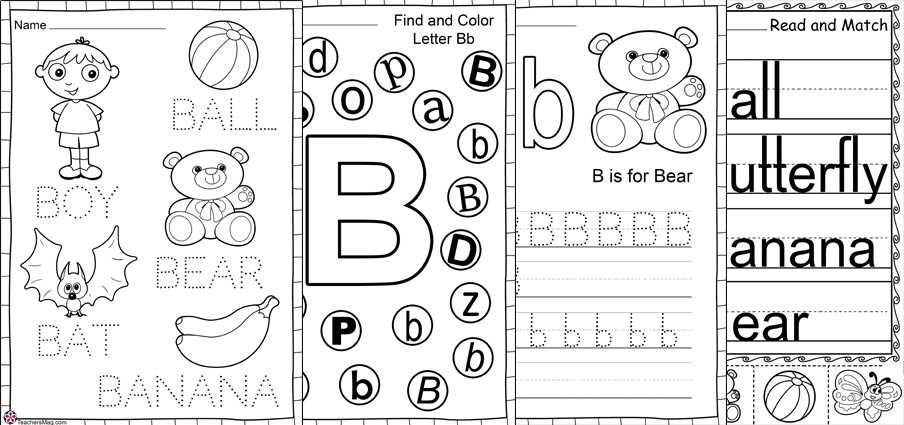 find and circle the letter b worksheets