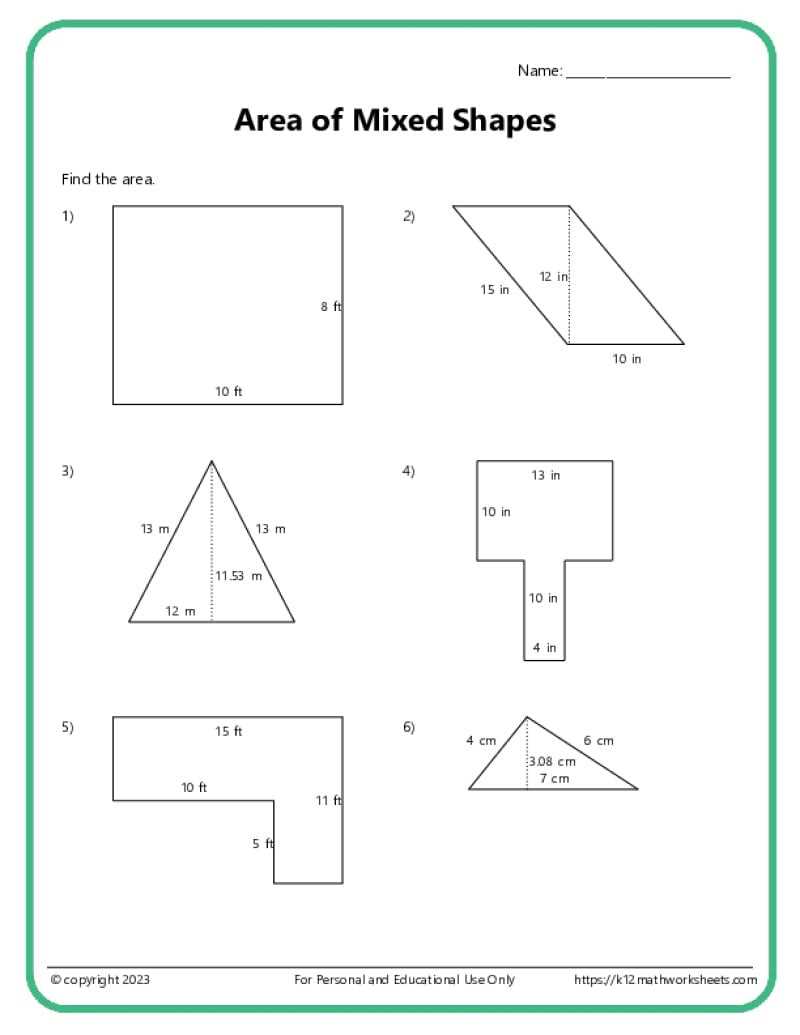 find perimeter and area of rectangle worksheet