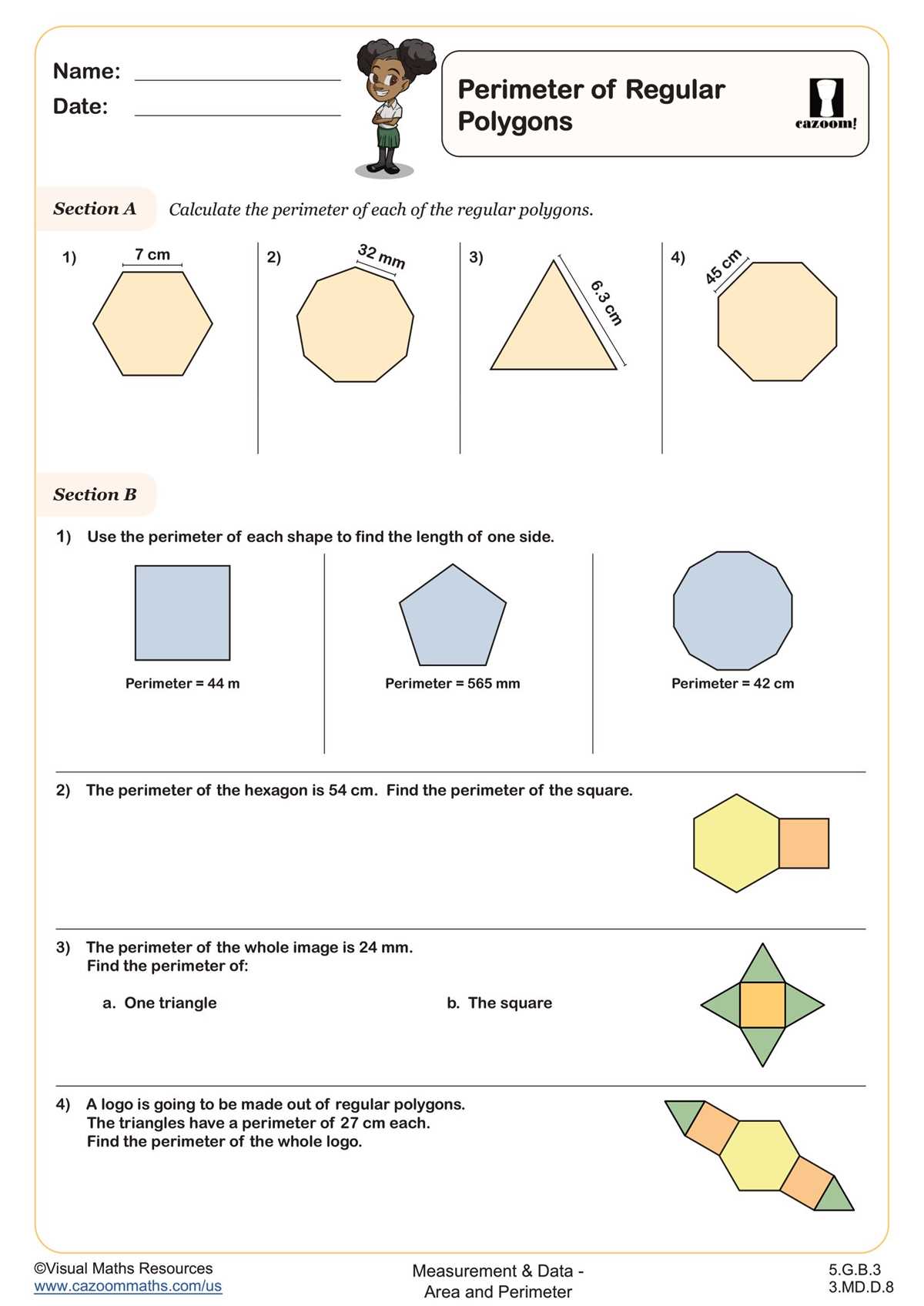 finding area of polygons worksheet
