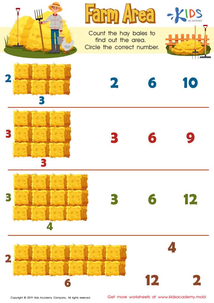 finding area worksheets