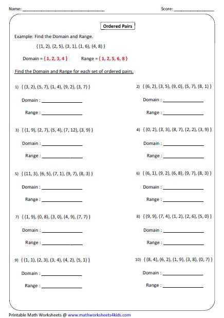finding domain and range of a function worksheet finding domain and range of a function worksheet