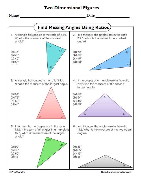 finding the missing angles worksheet