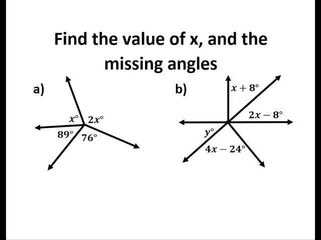 finding the missing angles worksheet