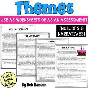 finding theme worksheet