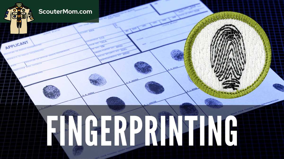 fingerprinting merit badge worksheet