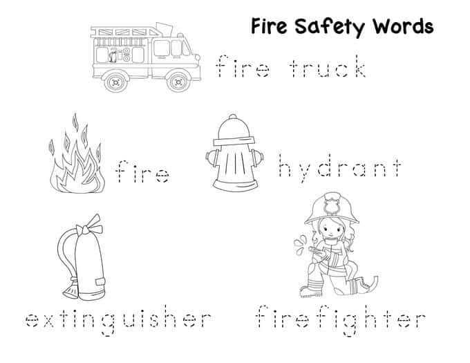 fire drill worksheets for kindergarten