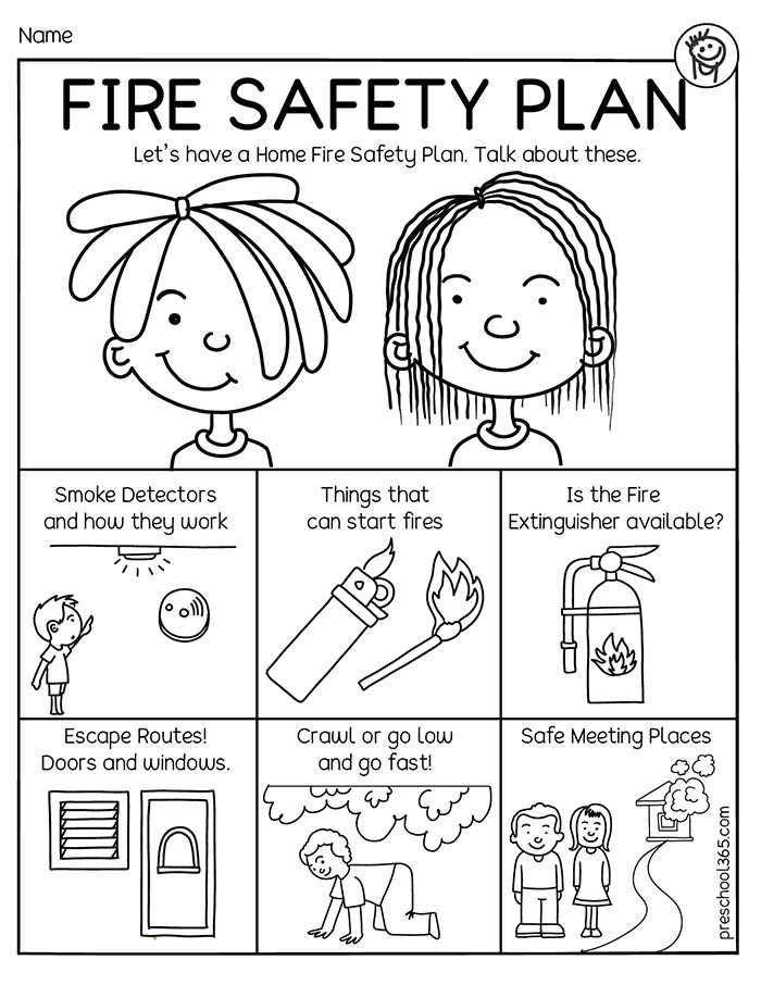 fire safety worksheets for kids