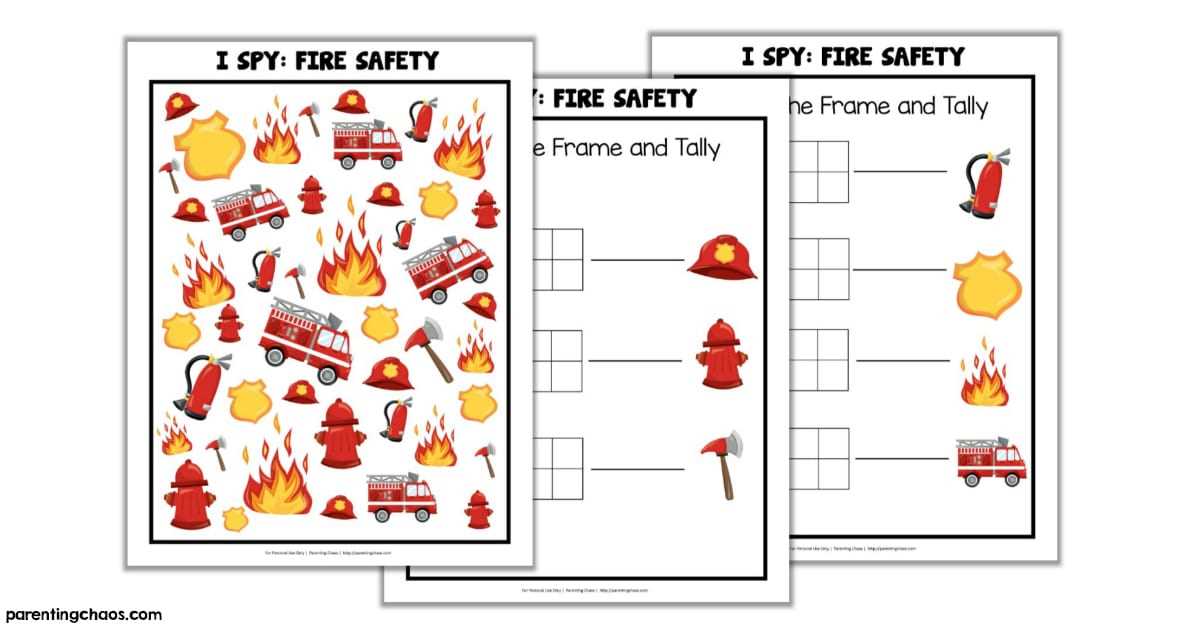 fire safety worksheets preschool