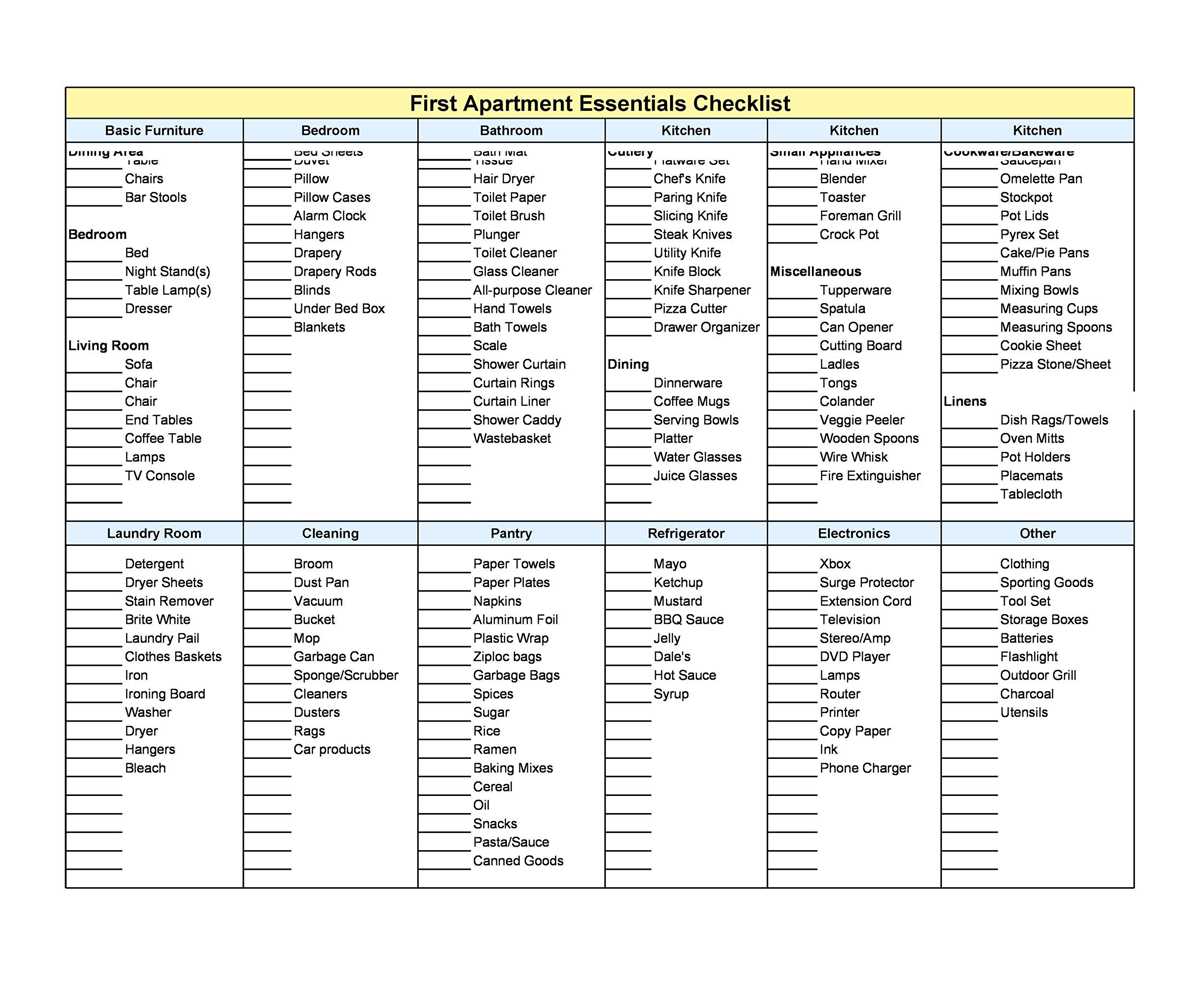 first apartment budget worksheet