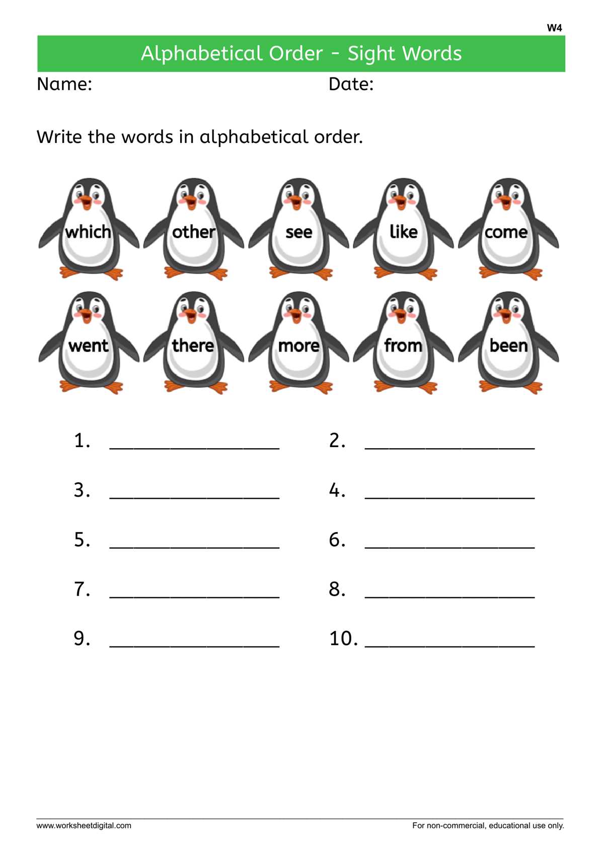 first grade sight word worksheets