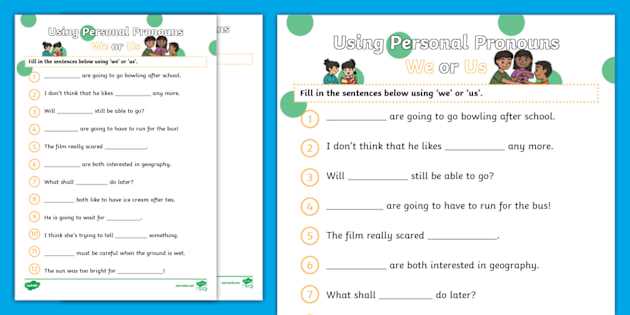 first second and third person pronouns worksheets