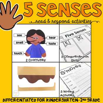 five senses reading comprehension worksheets