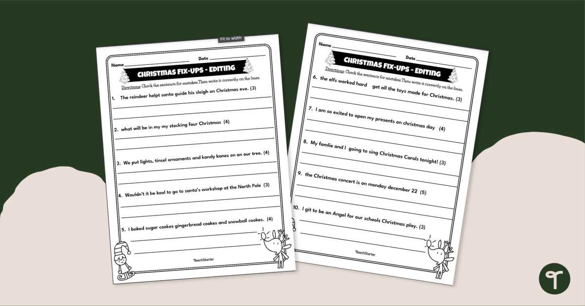 fix the grammar mistakes worksheet