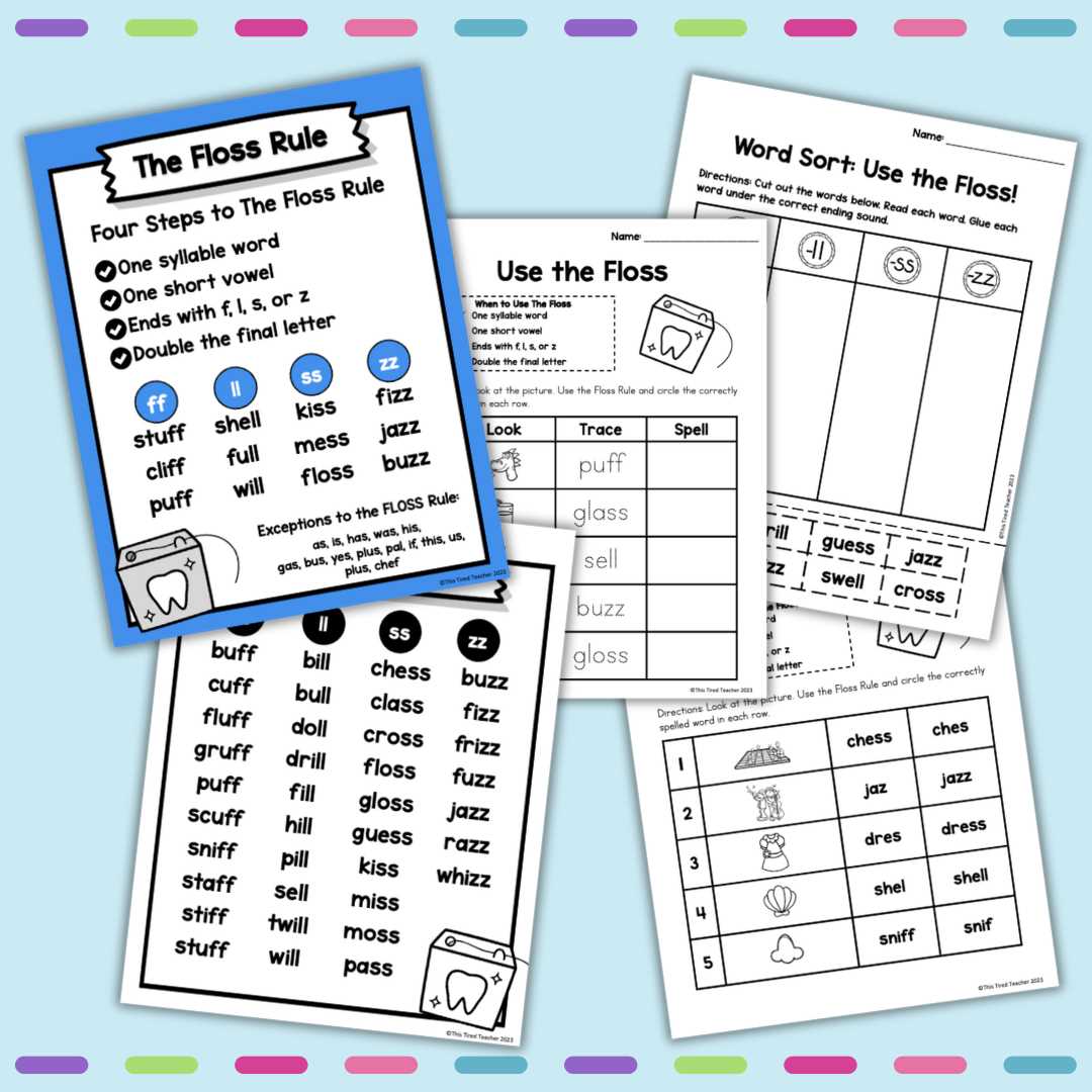 floss rule worksheet