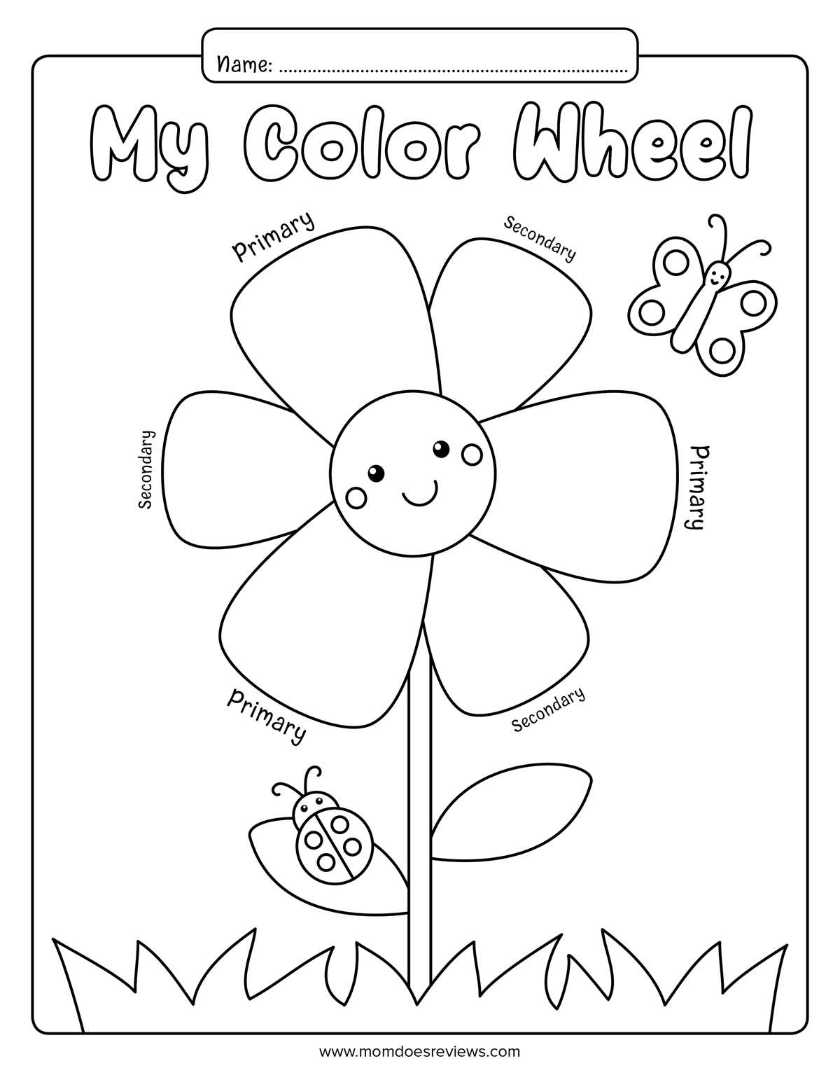 flower color worksheet