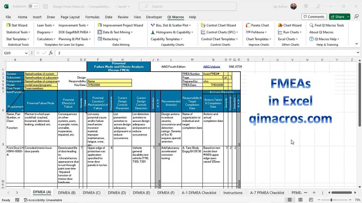 fmea worksheet
