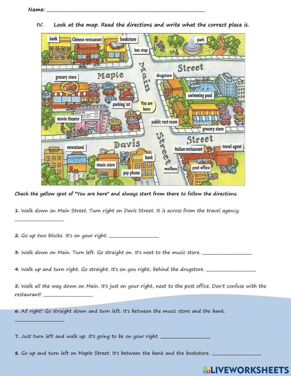 follow directions worksheet