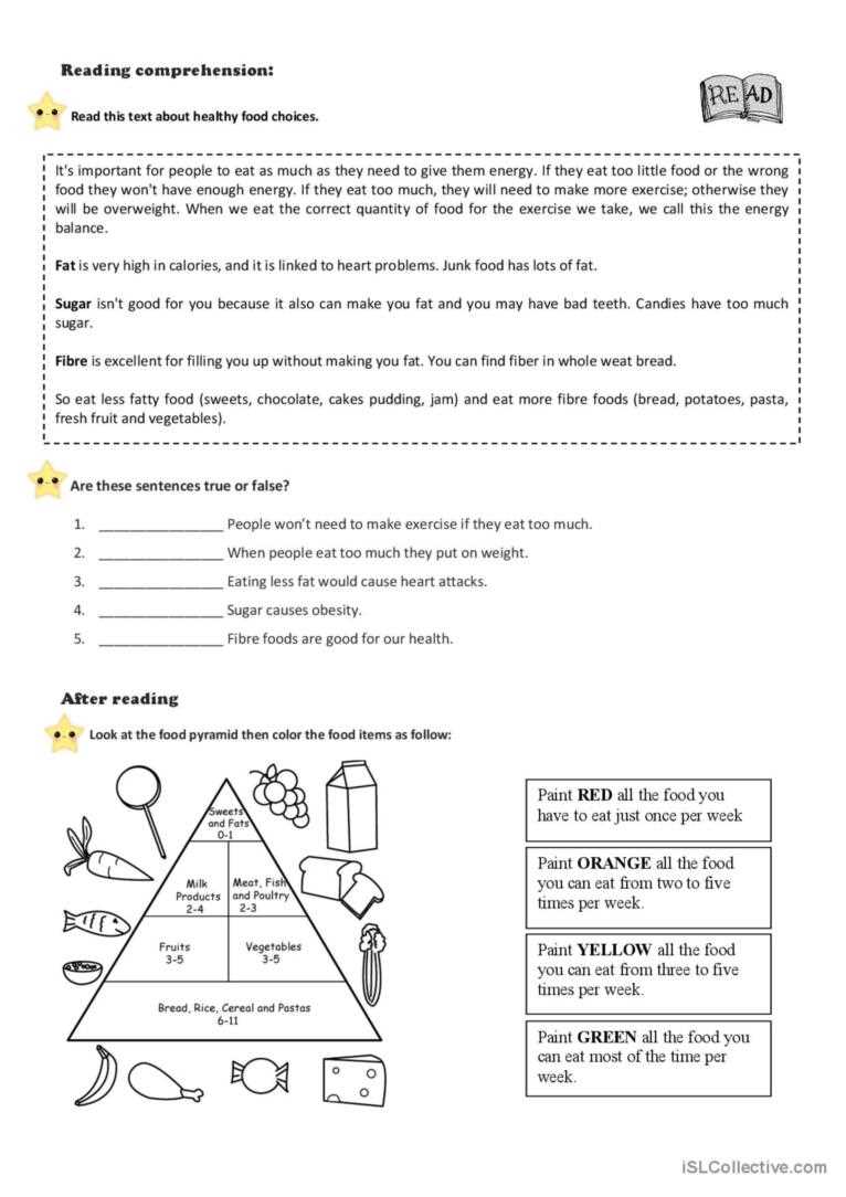 food delicious science food on the brain worksheet