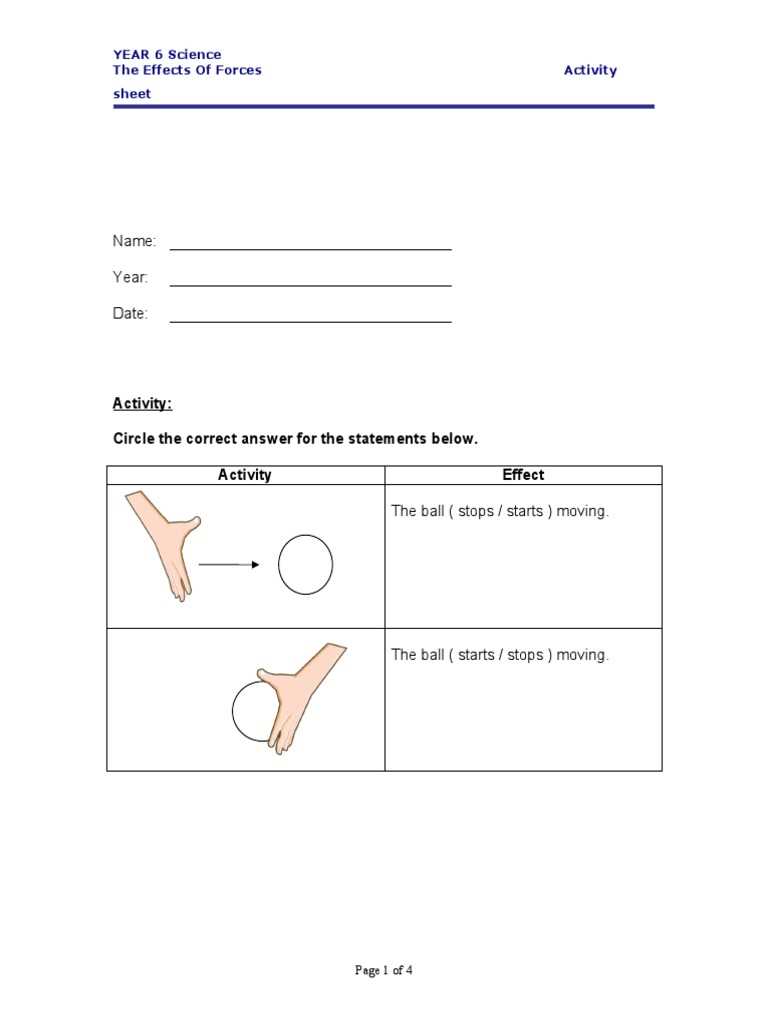 forces ks2 worksheet