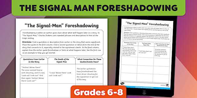 foreshadowing and flashback worksheet