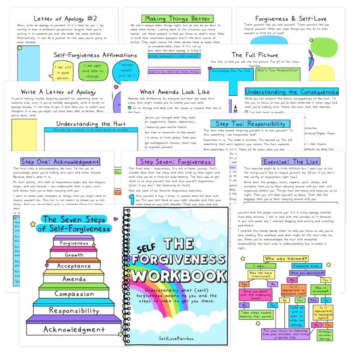 forgiving self worksheet