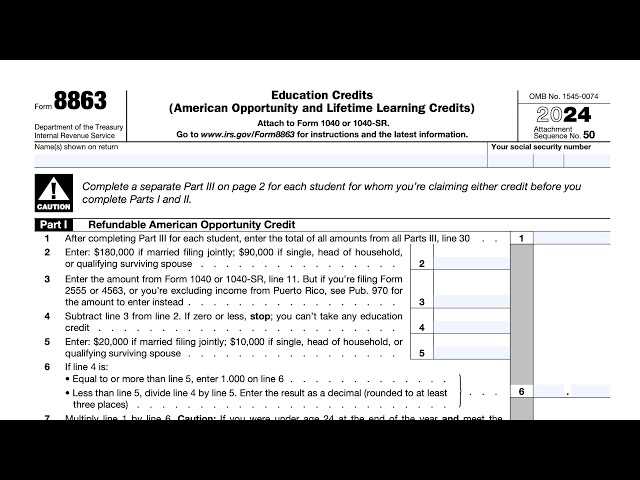 form 8863 credit limit worksheet 2026