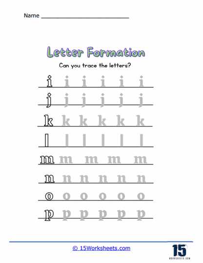 forming letters worksheet